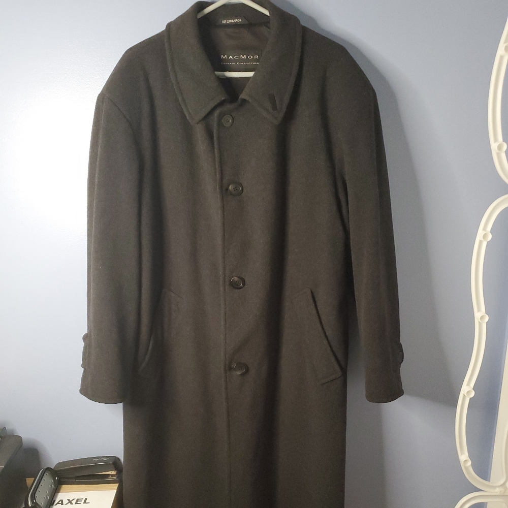 macmor private collection Men wool coat Size 40 Made In Canada